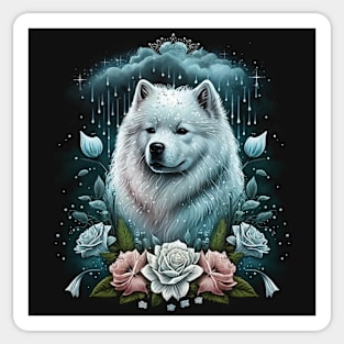 Rain And Samoyed Sticker